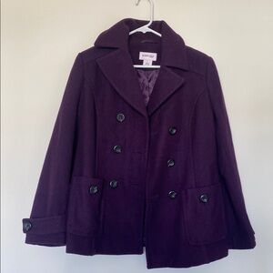 St. John's Bay Purple Women's Peacoat
